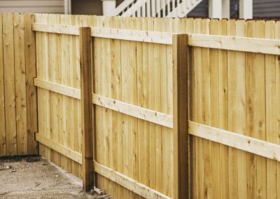 Newly installed fencing in back yard in Auckland by Mandal