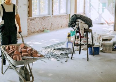 Mandal's team is hard at work on-site.